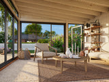 Saga L (4,2x4,2m|16,6m2|120x120mm ) Detached Conservatory Summer House - Palmako UK