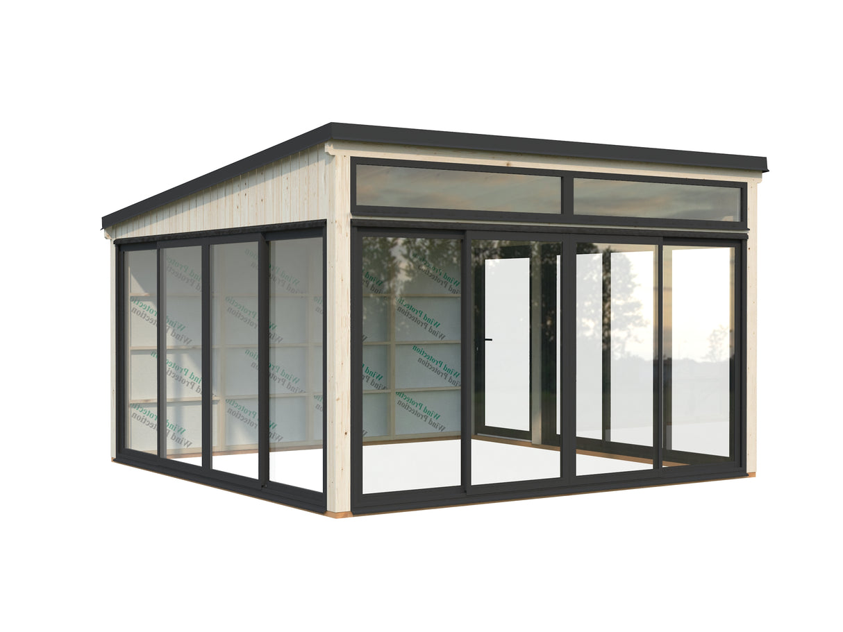 Saga L (4,2x4,2m|16,6m2|120x120mm ) Detached Conservatory Summer House