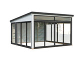 Saga L (4,2x4,2m|16,6m2|120x120mm ) Detached Conservatory Summer House - Palmako UK