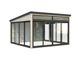 Saga L (4,2x4,2m|16,6m2|120x120mm ) Detached Conservatory Summer House - Palmako UK