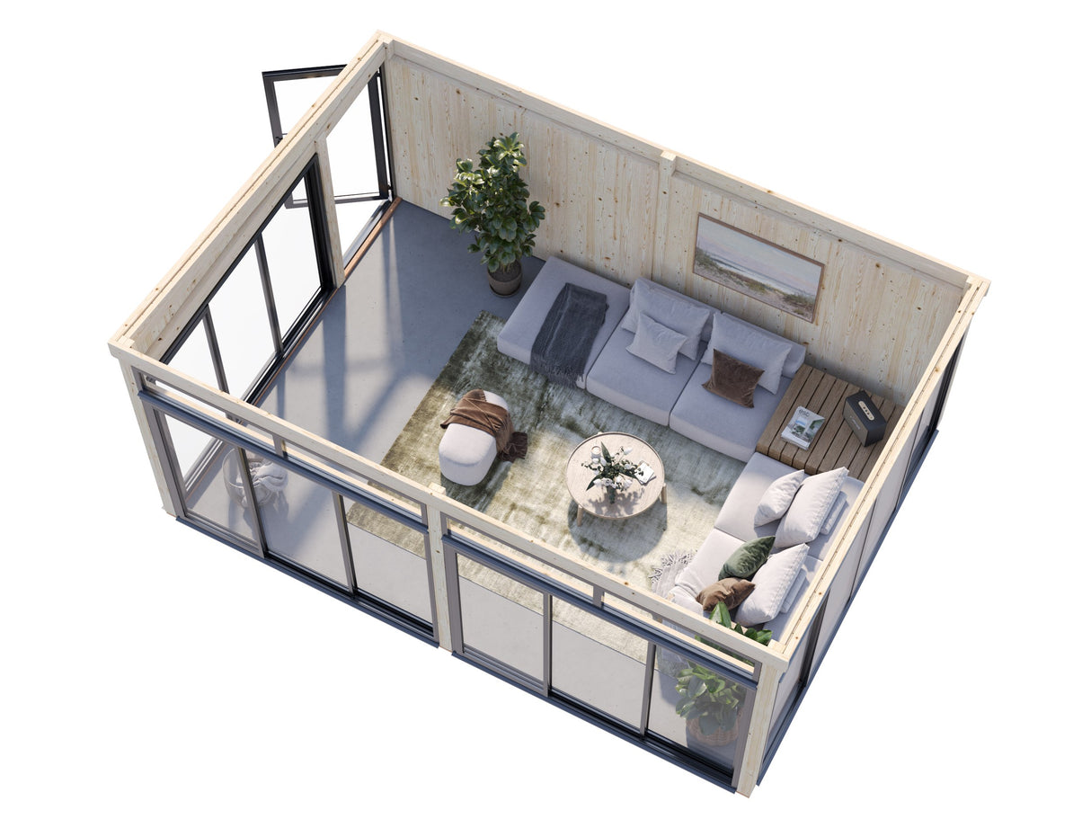 Saga XL (5,8x4,2m|23,3m2|120x120mm ) Spacious Modern Detached Conservatory