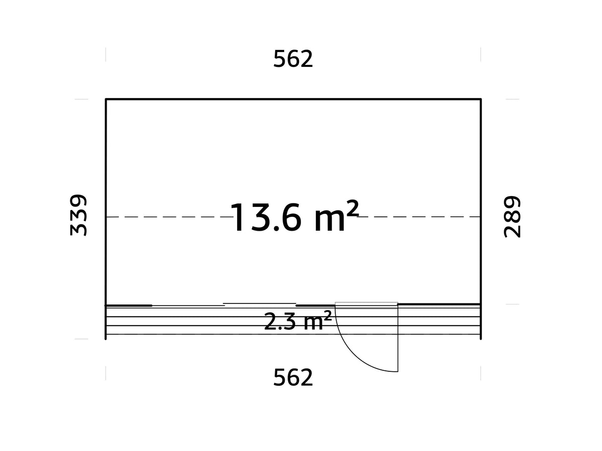 Rebekka S (5,6x3,4m|13,6m2|18mm ) Insulation-ready Nordic Tiny House