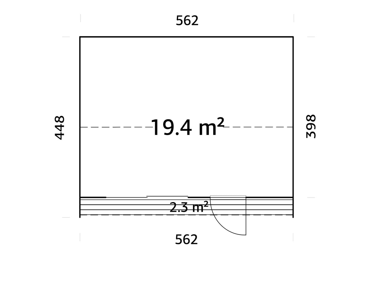 Rebekka M (5,6x4,5m|19,4m2|18mm ) Insulation-ready Nordic Tiny House