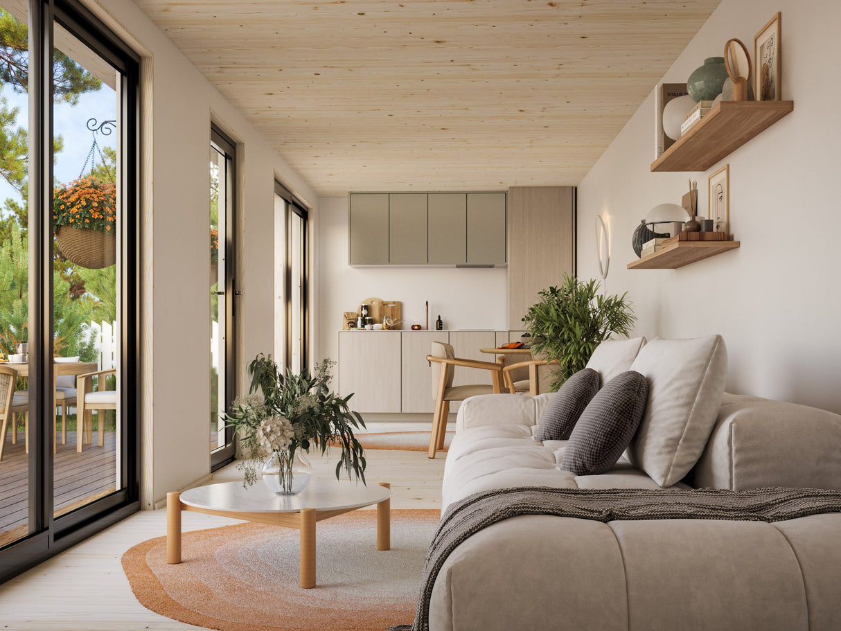 Rebekka L (9,x3,4m|22,4m2|18mm ) Spacious Insulation-ready Nordic Tiny House