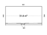 Rebekka XL (9,x4,5m|31,8m2|18mm ) Large Insulation-ready Nordic Tiny House - Palmako UK