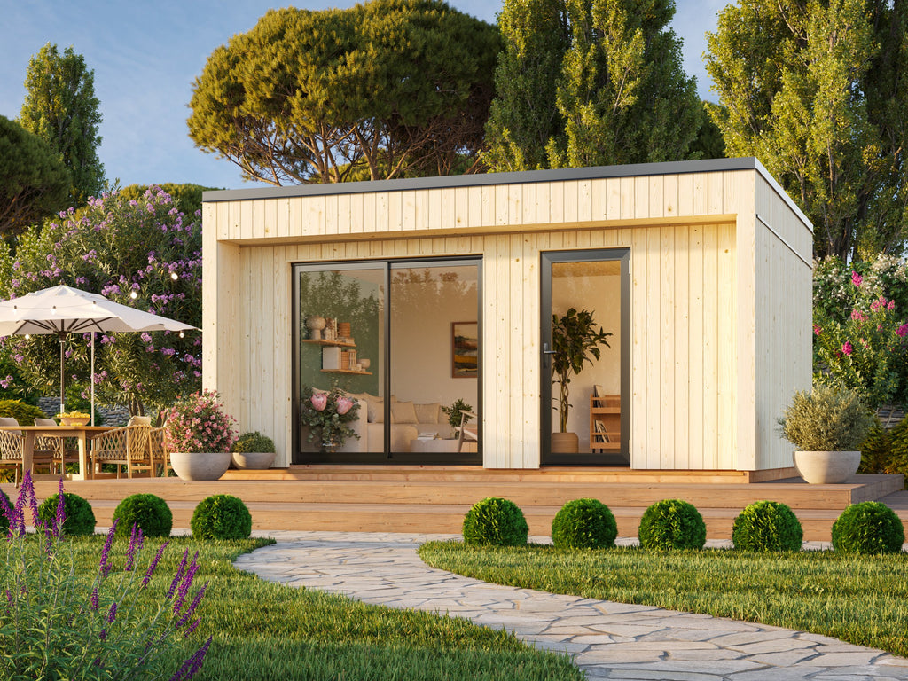 Johanna M (5,6x4,5m|19,4m2|18mm ) Nordic Tiny House - Insulation-ready - Palmako UK