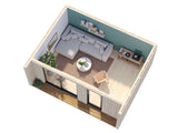 Johanna M (5,6x4,5m|19,4m2|18mm ) Nordic Tiny House - Insulation-ready - Palmako UK