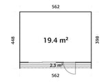 Johanna M (5,6x4,5m|19,4m2|18mm ) Nordic Tiny House - Insulation-ready - Palmako UK