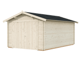 Danube (3,5x5,3m | 16,3m2 | 34mm) Single Timber Log Garage + Roofing felt - Palmako UK