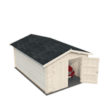 Danube (3,5x5,3m | 16,3m2 | 34mm) Single Timber Log Garage + Roofing felt - Palmako UK