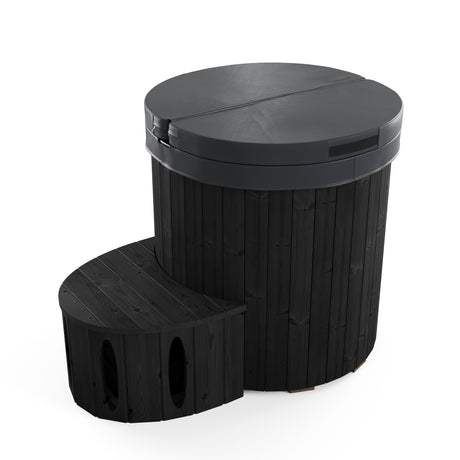 Isen Blackline  (d100cm | 1-Person) Wooden Cold Plunge Ice bath (optional cooler)