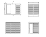 Sarah Sauna (3,2x2,2m | 3,8m2 | 16mm) Modern Garden Sauna with Tinted Glass