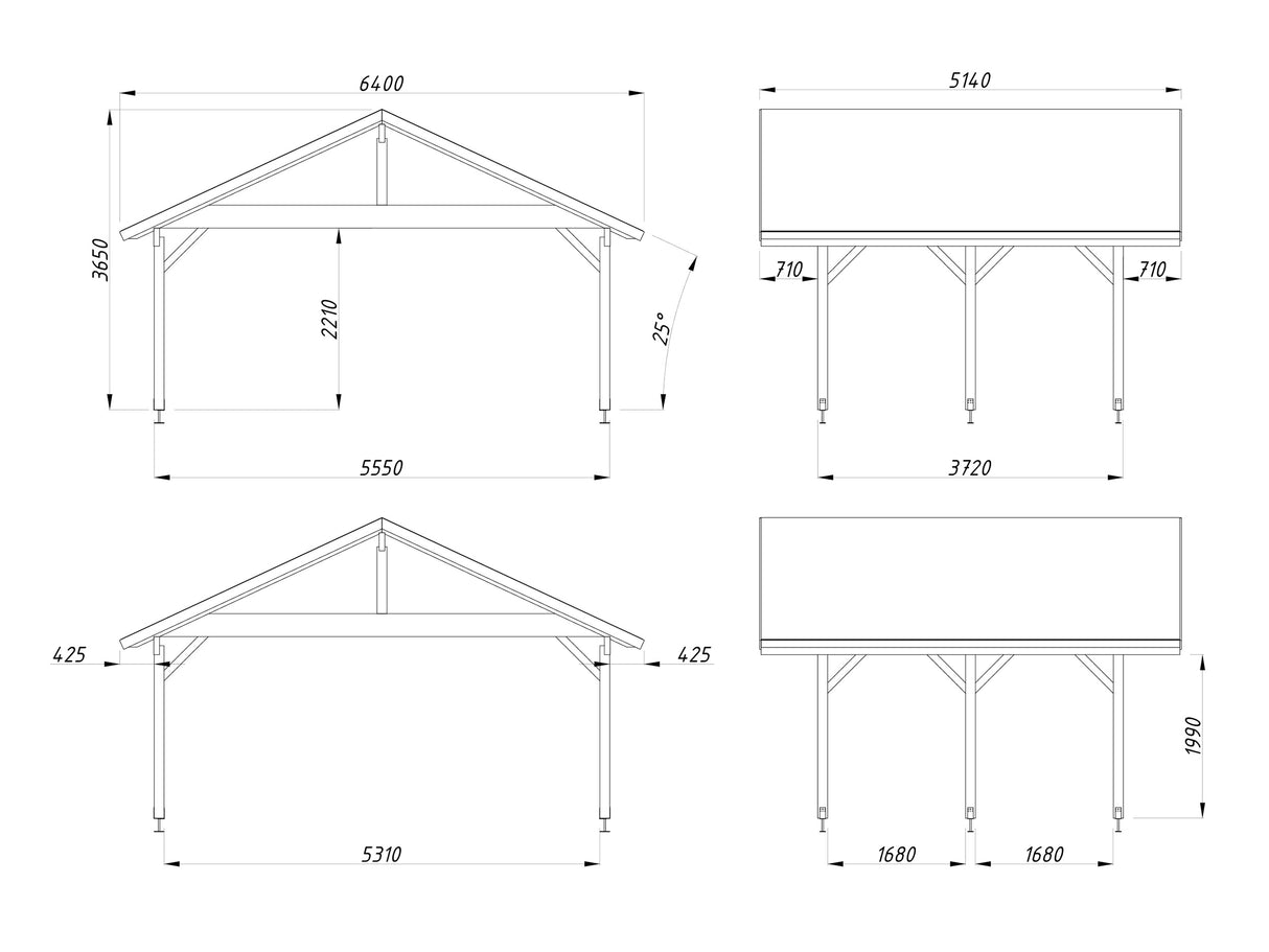 Robert M (5.6x3.7m | 20.6m2) Double Carport or Large Pavilion