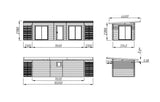 Cecilia M (7,8x3,3m | 21,8m2 | 70mm) 3-Room Modern Log Cottage with Aluminium Doors and Windows - Palmako UK