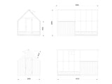 Emilia S+ (2,4x4,3m|5,4+4m2|18mm ) Compact Greenhouse with Shed - Pressure Treated - Palmako UK