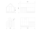 Emilia S+ (2,4x4,3m|5,4+4m2|18mm ) Compact Greenhouse with Shed - Pressure Treated