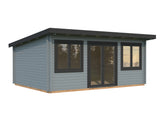 Lisandra L(5,5x4m|19,4m2|44mm ) Garden House with Aluminium Doors and Windows