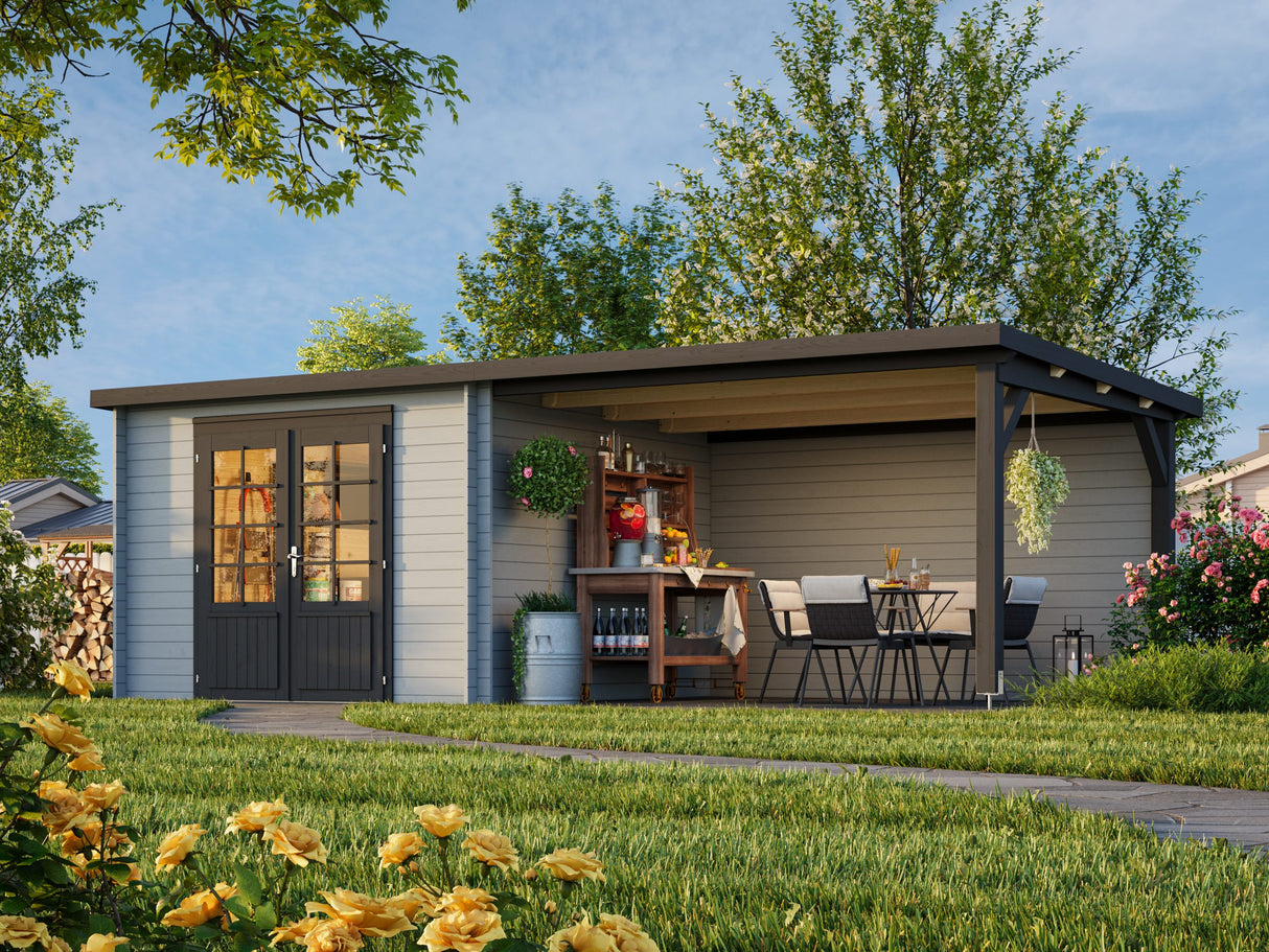 Ella (6.7x3.2m | 8.7+10.0m2 | 28mm) Roof Summer House - Palmako UK