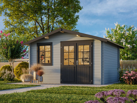 Klara M (3.5x3m | 10.4m2 | 28mm) Compact Garden Log Cabin - Palmako UK