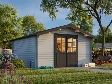 Lotta L (4x4m | 13.9m2 | 34mm) Traditional Square Garden Log Cabin - Palmako UK