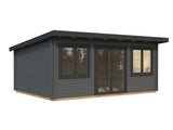 Lisandra L(5,5x4m|19,4m2|44mm ) Garden House with Aluminium Doors and Windows