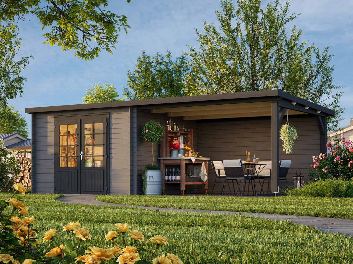 Ella (6.7x3.2m | 8.7+10.0m2 | 28mm) Roof Summer House - Palmako UK