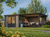 Ella (6.7x3.2m | 8.7+10.0m2 | 28mm) Roof Summer House - Palmako UK