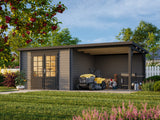 Ella (6.1x3.2m | 8.7+8.2m2 | 28mm) Roof Summer House - Palmako UK