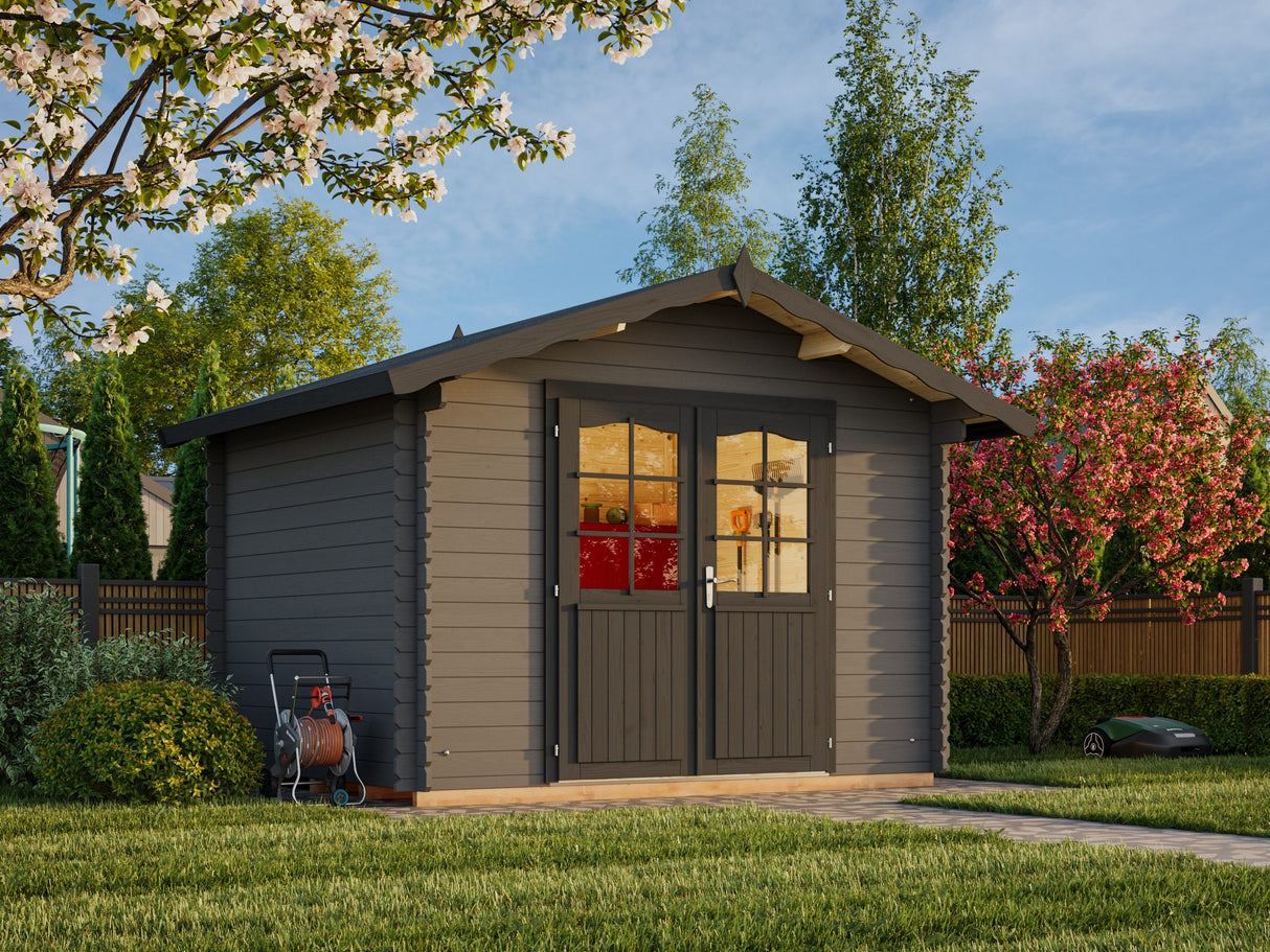 Vivian M (3x2.4m | 6.9m2 | 28mm) Compact Garden Log Cabin - Palmako UK
