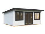 Lisandra L(5,5x4m|19,4m2|44mm ) Garden House with Aluminium Doors and Windows - Palmako UK