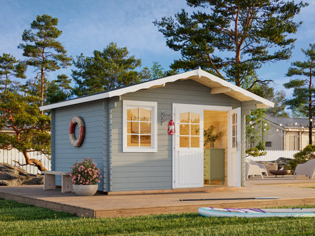 Emma M (3.8x3.2m | 10.4m2 | 34mm) Alpine Style Log Cabin - Palmako UK