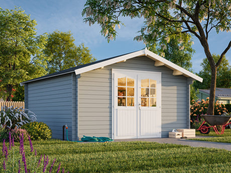 Lotta L (4x4m | 13.9m2 | 34mm) Traditional Square Garden Log Cabin - Palmako UK