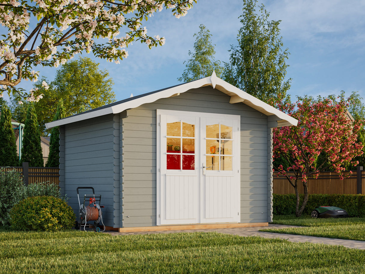 Vivian M (3x2.4m | 6.9m2 | 28mm) Compact Garden Log Cabin - Palmako UK