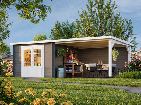 Ella (6.7x3.2m | 8.7+10.0m2 | 28mm) Roof Summer House - Palmako UK