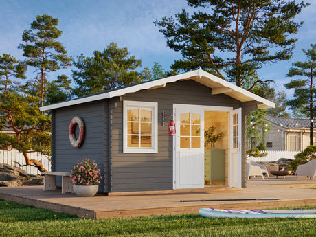 Emma M (3.8x3.2m | 10.4m2 | 34mm) Alpine Style Log Cabin - Palmako UK