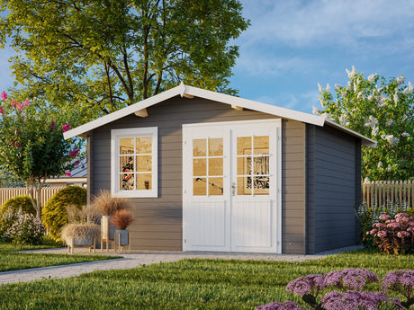 Klara M (3.5x3m | 10.4m2 | 28mm) Compact Garden Log Cabin - Palmako UK