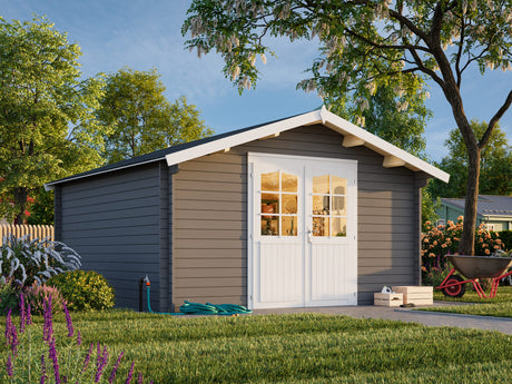 Lotta L (4x4m | 13.9m2 | 34mm) Traditional Square Garden Log Cabin - Palmako UK