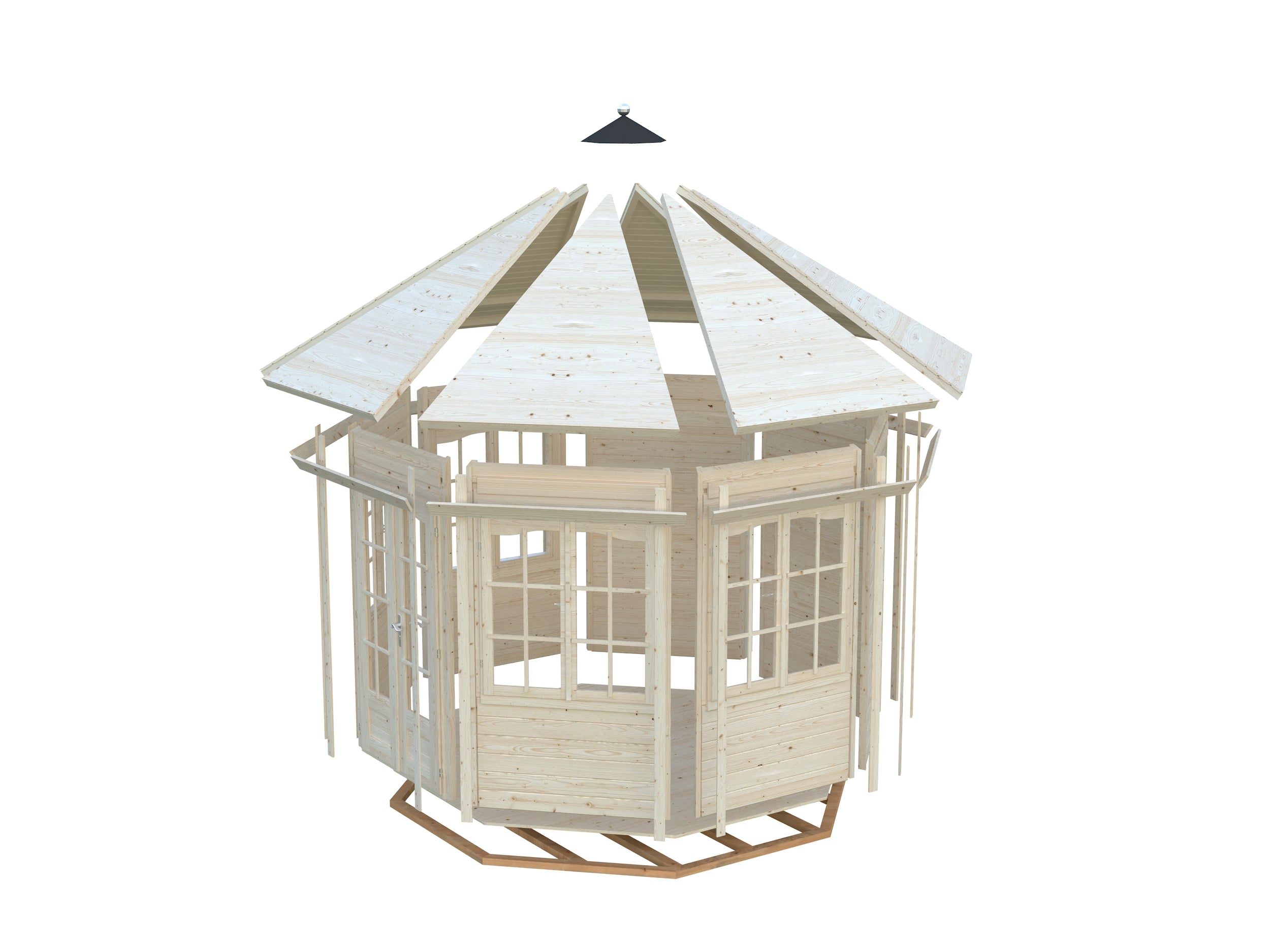 Veronica 4 (2.9x3.6m | 6.7m2 | 28mm) Octagonal Summer House