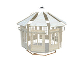 Veronica 7 (3.4x4.1m | 9.2m2 | 34mm) Octagonal Garden Pavilion - Palmako UK