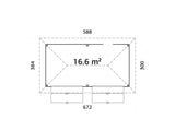 Bianca 111 (5.9x3m | 16.6m2) Double Kiosk With Two Hatches - Palmako UK