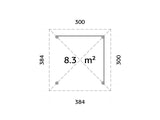 Bianca 102 (3x3m | 8.3m2) Corner Garden Gazebo With Louvre Walls
