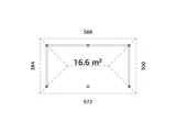 Bianca 107 (6x3m | 16.6m2) Double Size Sturdy Garden Gazebo - Palmako UK
