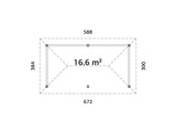 Bianca 107 (6x3m | 16.6m2) Double Size Sturdy Garden Gazebo