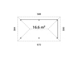 Bianca 109 (6x3m | 16.6m2) Large Corner Pavilion with Louvre Walls - Palmako UK