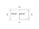 Bianca 110 (5.9x3m | 16.6m2) Garden Bar With Canopy - Palmako UK