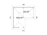 Bianca 210/510 (6x6m | 24.9m2) Corner Garden Room With Large Gazebo (Double Glazing Available)