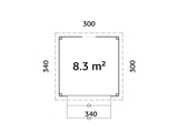 Lenna 304 (3x3m | 8.3m2) - Palmako UK