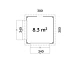Lenna 305 (3x3m | 8.3m2) - Palmako UK