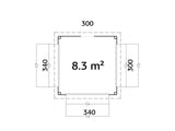 Lenna 306 (3x3m | 8.3m2) - Palmako UK