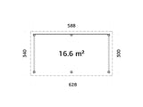 Lenna 308 (5.9x3m | 16.6m2) - Palmako UK